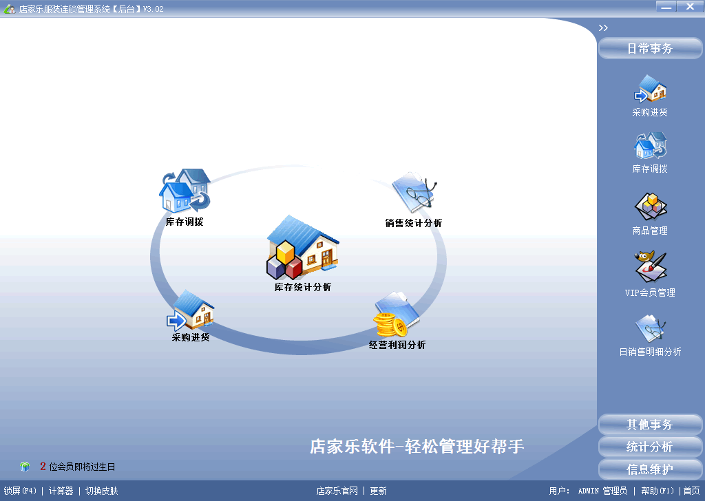 店家樂(lè)服裝管理軟件連鎖網(wǎng)絡(luò)版-后臺(tái)管理
